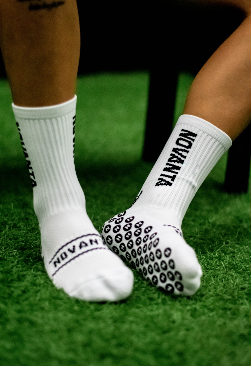 White Grip Socks